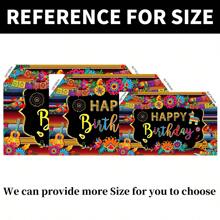 1 pezzo Telo decorativo messicano floreale colorato per festa di compleanno, tappezzeria per tavolo torta, decorazione sala festa, sfondo studio senza alimentazione, dimensioni 210x150/150x100/100x75 cm