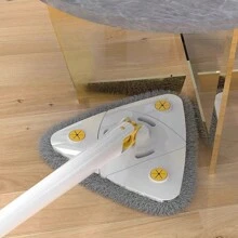 可伸縮旋轉免手洗三角拖把，適用於客廳臥室廚房衛生間地板天花板瓷磚牆面玻璃窗戶汽車清潔