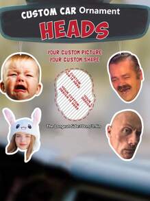 Customized Personalized Photo Car Ornament, Car Parts For Friends, Birthday Gifts For Fathers, Car Decorations, Couple Gifts, Pet Gifts