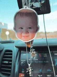 Customized Personalized Photo Car Ornament, Car Parts For Friends, Birthday Gifts For Fathers, Car Decorations, Couple Gifts, Pet Gifts