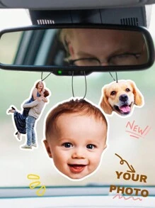 Customized Personalized Photo Car Ornament, Car Parts For Friends, Birthday Gifts For Fathers, Car Decorations, Couple Gifts, Pet Gifts
