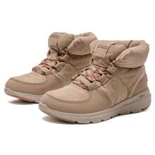 Skechers 女士 Glacial Ultra 保暖内衬软底休闲靴，日常及户外穿着，透气 Goga Mat 高回弹鞋垫，舒适回弹靴，144194-TAN - 棕褐色 - 查看 5