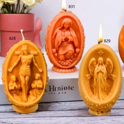 Virgin Mary & Jesus DIY Handmade Fragrance Plaster Multifunctional Silicone Mold