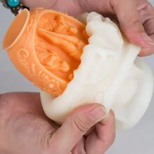 圣母玛利亚和耶稣DIY手工香氛石膏多功能硅胶模具 - 白色 - 查看 5