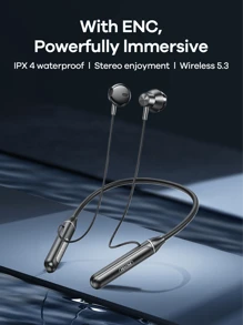 REMAX Newest Sport Earphones Wireless Touch Control, Support TF Card, Neckband Headphone, Hands-Free Music & Calls Bluetooth Earphone, Waterproof/Compact, For Sport, Running, Workout, Driver, 20H Play Time, Black/Blue/White - 白色 - 查看 2