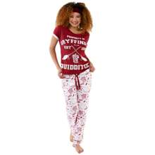 Harry Potter Womens Pyjamas | Gryffindor Pjs For Women Sets | Ladies Cotton Pyjama Set | Women's Hogwarts Nightwear - Multicolor - View 1