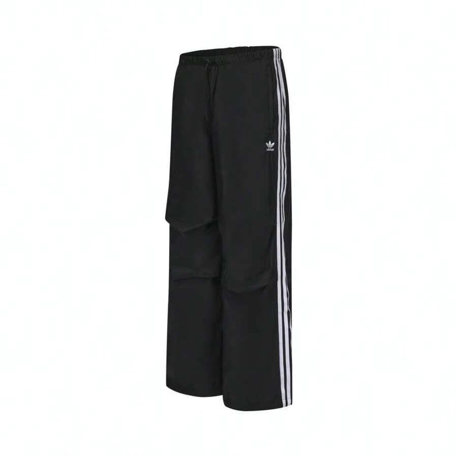 Adidas Originals 2024 女士 3S 梭织长裤 IY7251 - 黑色 - 查看 1