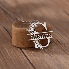 1 Custom Name Necklace With Capital Initials Pendant,