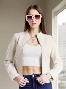 Kurtka skórzana damska S-L Kurtka krótka Kurtka skórzana