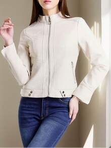 Kurtka skórzana damska S-L Kurtka krótka Kurtka skórzana