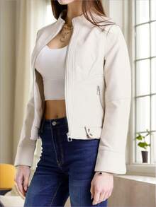 Kurtka skórzana damska S-L Kurtka krótka Kurtka skórzana