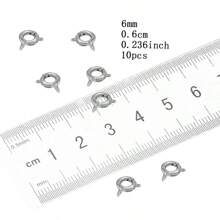 10 件/50 件/100 件不锈钢圆形弹簧扣连接器，适用于 DIY 珠宝制作手链、项链、脚链