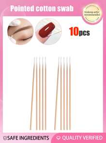 500pcs Double Headed Nail Polish Wiping Wooden Stick ,400/300/200/100/10pcs Small Tip Double Head Tattooed Eyebrows Beauty Makeup Tools For Wiping,1/2/3/4/5/6pack For Packaging Method, Disposable Ultra-Thin Cleaning Swabs, Mini Wooden Sticks For Makeup, Eyelash, Nail Cleaning, Removing Glue, Dust, Multipurpose Buds Accessories