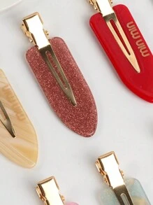 4/6/8/10/12 件套时尚优雅豹纹亚克力发夹、刘海夹，适合日常装扮、校园装扮、与朋友聚会、发饰、发夹爪夹、学校用品 - 彩色 - 查看 6