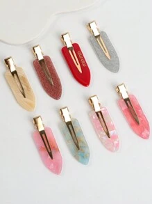 4/6/8/10/12 件套时尚优雅豹纹亚克力发夹、刘海夹，适合日常装扮、校园装扮、与朋友聚会、发饰、发夹爪夹、学校用品 - 彩色 - 查看 7