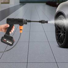 Handheld Portable Cordless Car High Pressure Washer Jet Water Wash Clean Tool - Black - View 10