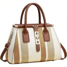 ChicPath Large Bag Fashion Large Capacity High-Quality Textured Messenger Bag Women's Bag Handbag - màu đen - Xem 2