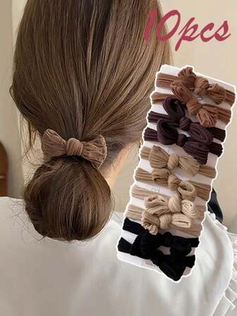 5/10 st kaffefärgade hårsnoddar med rosett, casual minimalistiska håraccessoarer för kvinnor, höst, resor, hårverktyg, accessoarer kvinnor, hårsaker, höst, hår, håraccessoarer, håraccessoarer för kvinnor, resor, håraccessoarer, accessoarer kvinnor, håraccessoar, håraccessoarer kvinnor, hårverktyg, hårsaker, saker, skönhetsaccessoarer