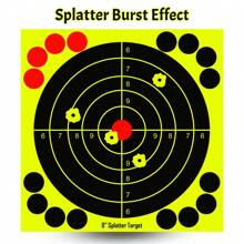 20 pezzi bersagli adesivi 8"X8" con effetto giallo, accessori per giochi anti-stress, adatti per la pratica di tiro all'aperto/interno, simulazione di salvataggio di ostaggi, compatibili con BB gun, softair, carabine ad aria, pistole, fucili - Multicolore - Visualizzare 4