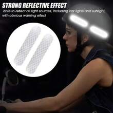 50pcs/100pcs Reflective Sticker, Self-Adhesive Reflective Strip, High Visibility At Night, Warning Sticker High Visibility Reflective Safety Stickers, Waterproof PVC, Suitable For Cars And Motorcycles, PET Material, Sports And Outdoor Equipment, Riding Accessories, No Need For Power Supply