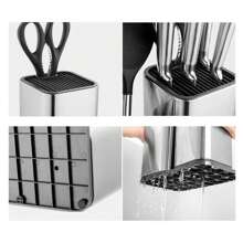 2 in 1 Aufbewahrung von Messern,Einzigartiges Messerblock Ohne Messer,hohes VolumenScheren-Organisator Entleerbarer Boden küchenhelfer aufbewahrung 22.50 * 11.20 * 23.60cm