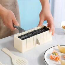 DIY Sushi Maker And Rice Circular Mold Japanse Cake Lovelike Mold Multifunctionele Mould Square Sushi Making Tool Set - Beige - View 2