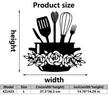 Arte de pared de metal con tema de cocina, decoración de hogar y restaurante de hierro, acento perfecto para Navidad con letrero de nombre personalizado para granja, patio, porche, idea de regalo única, elegante, de moda, contemporánea, personalizada, regalo ideal para novio, novia, papá, mamá, familia, amigos en el Día de San Valentín, Día del Niño, Día del Padre, graduación, boda, inauguración de la casa, sala de estar, dormitorio, oficina, decoración de cocina y comedor del hogar - Multicolor - Ver 14