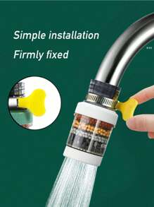 Filtro de agua de grifo, sistema de filtración montado en el grifo de cocina y baño, filtro de carbón activado que elimina el cloro, los fluoruros, los metales pesados y el agua dura para uso doméstico - Multicolor - Ver 6