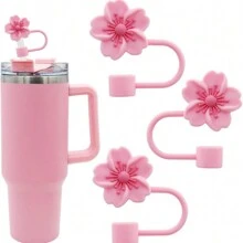 2 PCS Cute Flower Silicone Stoppers, Largestraw Dust Caps, Fit For 10mm Straws, Gift,Cup Accessories.Compatible With Stanley