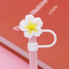 2 PCS Cute Flower Silicone Stoppers, Largestraw Dust Caps, Fit For 10mm Straws, Gift,Cup Accessories.Compatible With Stanley