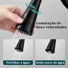 Torneira Gourmet Flexível Cozinha Parede preto