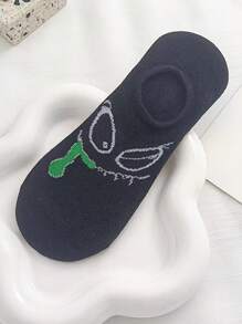 5 双/包卡通趣味图案女式踝袜，轻盈透气隐形低帮可爱袜子、趣味袜子、大嘴袜、怪物袜、船袜，适合春、夏、秋、冬，适合日常穿着，一份很棒的礼物，情人节礼物，万圣节礼物，万圣节装饰，圣诞节，返校季，旅游季