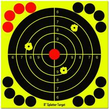 20 pezzi bersagli adesivi 8"X8" con effetto giallo, accessori per giochi anti-stress, adatti per la pratica di tiro all'aperto/interno, simulazione di salvataggio di ostaggi, compatibili con BB gun, softair, carabine ad aria, pistole, fucili - Multicolore - Visualizzare 3