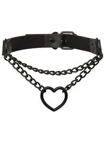 1pc Punk Gothic Rivet Choker Necklace, Sexy Black & White Collar Necklace, Adequado para o dia a dia feminino, roupa de festa, festa de Natal, aniversário criativo, presente de dia dos namorados, mãe, mãe, dia das mães, presente