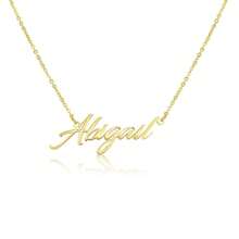 Customized Stainless Steel Gold-Color Nameplate Necklace, 16 Inches, Suitable For Girl, Teens And Girls! - Multicolor - View 2