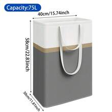 Cesto portabiancheria pieghevole extra large impermeabile con doppi manici per biancheria e storage - Multicolore - Visualizzare 5