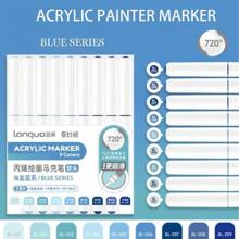 9/126 pièces Stylos de peinture acrylique vibrants - Embouts de brosse doux, à base d'eau, séchage rapide, pouvant être mélangés et résistants à la lumière - Idéal pour la peinture sur canevas, pierres, bois, verre, céramique, tissu, DIY, Halloween et idées de cadeaux de Noël pour la rentrée scolaire