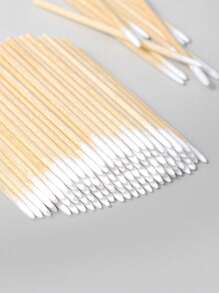500pcs Double Headed Nail Polish Wiping Wooden Stick ,400/300/200/100/10pcs Small Tip Double Head Tattooed Eyebrows Beauty Makeup Tools For Wiping,1/2/3/4/5/6pack For Packaging Method, Disposable Ultra-Thin Cleaning Swabs, Mini Wooden Sticks For Makeup, Eyelash, Nail Cleaning, Removing Glue, Dust, Multipurpose Buds Accessories