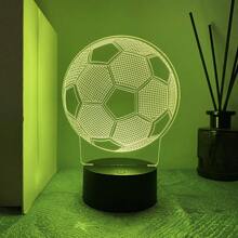 1pc Customized 3D Football Lamp With Name Text, Color Changing Touch Lamp, Gift For Football Fans - Multicolor - View 4