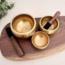 Singing Bowls Set~Meditation Sound Bowl For Yoga, Meditation, And Spiritual Healing. Hand Beaten Hammering Singing Bowls For Sound Healing Birthday Plates Kitchen Accessories Kitchen Decor Table Tray Trays Fruit Tray Tray Decor Gifts Graduation