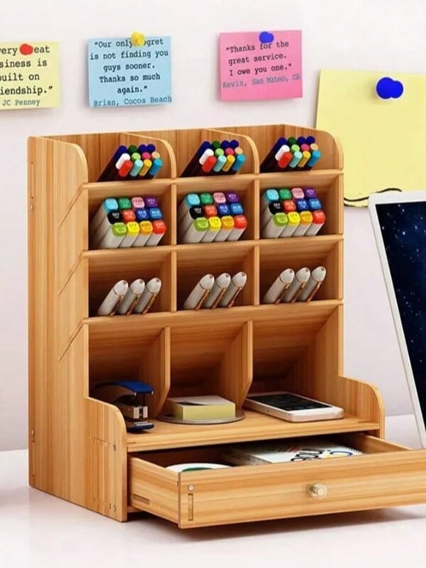 Organizador multifuncional de gran capacidad para la oficina, soporte para cosméticos, suministros de almacenamiento, Regalo Navdad Reyes Magos