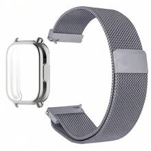 保护壳 + 米兰尼斯磁性表带 兼容小米 Redmi Watch 5 Active/5 Lite 全屏 TPU 软壳和透气运动表带 - Redmi watch5 Active - 查看 9