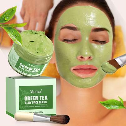 5.29 盎司绿茶抹茶芦荟泥面膜，深层清洁、保湿、放松火山泥面膜，非常适合母亲节礼物