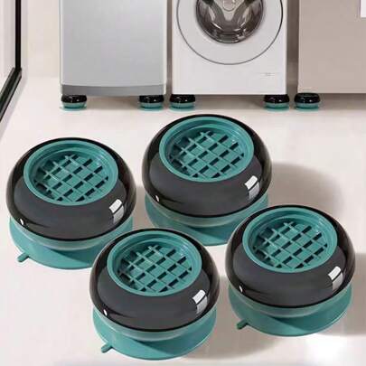 4 st tvättmaskinens fotkuddar, tvättmaskinens stabilisator, vibrationskuddar, halkfri, stötdämpande och ljudisolerande matta för tvättmaskin och torktumlare, stödskydd