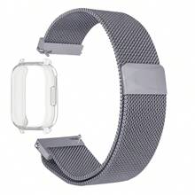 保护壳 + 米兰尼斯磁性表带 兼容小米 Redmi Watch 5 Active/5 Lite 全屏 TPU 软壳和透气运动表带 - Redmi watch5 Active - 查看 11