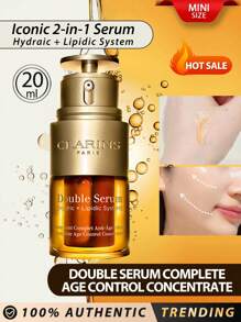 Clarins CLARINS[Mini]DOUBLE SERUM COMPLETE AGE CONTROL CONCENTRATE 20ml Award-Winning | Anti-Aging | Visibly Firms, Smoothes And Boosts Radiance | 21 Plant Ingredients, Including Turmeric | All Skin Types, Ages And Ethnicities