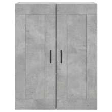 Concrete Grey Engineered Wood Wall Mounted Cabinets Set Of 2 Modern Storage Solution For Home Office Or Living Room - Grey - View 5