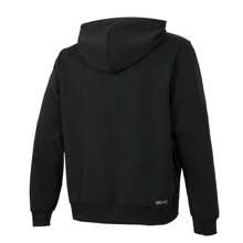 Nike 男士前拉链长袖口袋连帽衫，简约设计，休闲日常穿着 - 黑/淡象牙白 - 查看 2