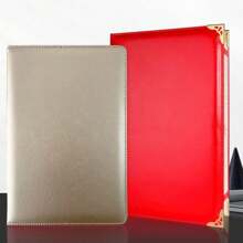 1pc Signing Contract A3 A4 Art Paper Hardcover Hosted Speech Plush Surface PU Leather Certificate Protector Thicken Poetry Reading Certificate Cover File Page Folder