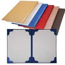 1pc Signing Contract A3 A4 Art Paper Hardcover Hosted Speech Plush Surface PU Leather Certificate Protector Thicken Poetry Reading Certificate Cover File Page Folder